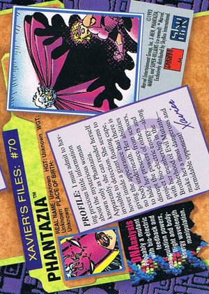 SkyBox X-Men: Series 2 Base Card 70 Phantazia