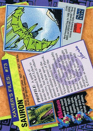 SkyBox X-Men: Series 2 Base Card 73 Sauron