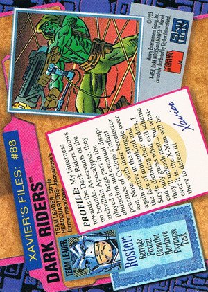 SkyBox X-Men: Series 2 Base Card 88 Dark Riders
