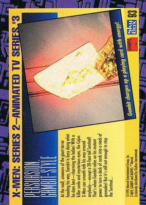 SkyBox X-Men: Series 2 Base Card 93 Persuasion, Gambit-style
