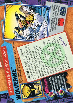 SkyBox X-Men: Series 2 Gold Foil Card G-9 Wolverine