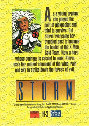 SkyBox X-Men: Series 2 Holithogram Card H-3 Storm