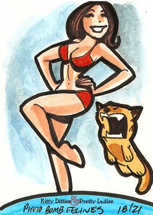 5FINITY Productions Kitty Ditties & Pretty Ladies Sketch Card  Michael Duron (75)