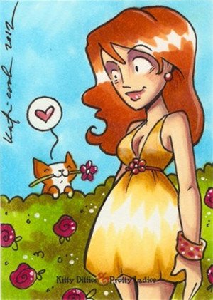 5FINITY Productions Kitty Ditties & Pretty Ladies Sketch Card  Katie Cook (30)