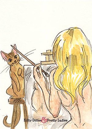 5FINITY Productions Kitty Ditties & Pretty Ladies Sketch Card  Amber Stone (85)