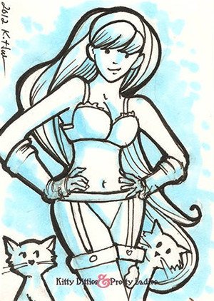 5FINITY Productions Kitty Ditties & Pretty Ladies Sketch Card  Karen Hallion (18)