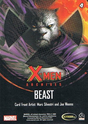 Rittenhouse Archives X-Men Archives Base Card 4 Beast