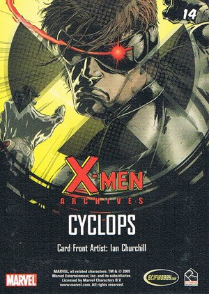Rittenhouse Archives X-Men Archives Base Card 14 Cyclops