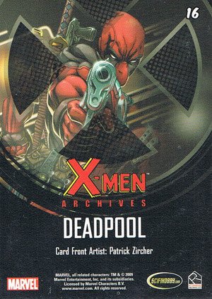 Rittenhouse Archives X-Men Archives Base Card 16 Deadpool