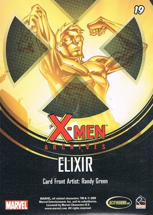 Rittenhouse Archives X-Men Archives Base Card 19 Elixir
