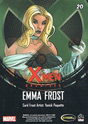 Rittenhouse Archives X-Men Archives Base Card 20 Emma Frost