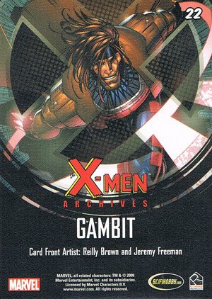 Rittenhouse Archives X-Men Archives Base Card 22 Gambit