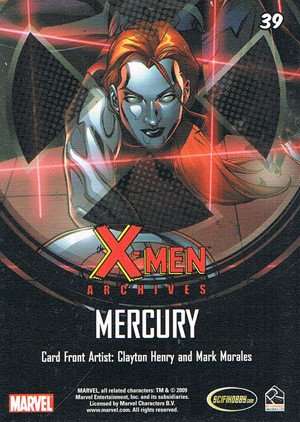Rittenhouse Archives X-Men Archives Base Card 39 Mercury