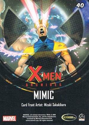 Rittenhouse Archives X-Men Archives Base Card 40 Mimic