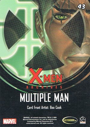 Rittenhouse Archives X-Men Archives Base Card 43 Multiple Man