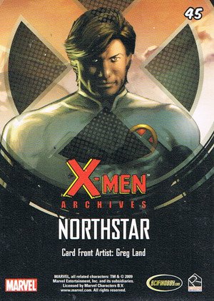 Rittenhouse Archives X-Men Archives Base Card 45 Northstar