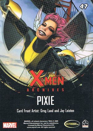 Rittenhouse Archives X-Men Archives Base Card 47 Pixie