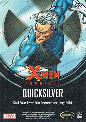 Rittenhouse Archives X-Men Archives Base Card 52 Quicksilver