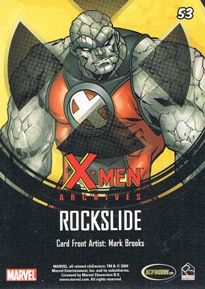 Rittenhouse Archives X-Men Archives Base Card 53 Rockslide
