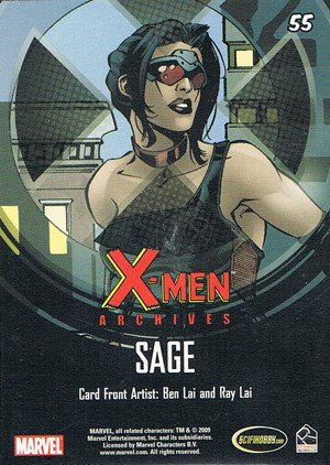Rittenhouse Archives X-Men Archives Base Card 55 Sage