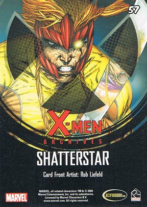 Rittenhouse Archives X-Men Archives Base Card 57 Shatterstar