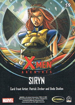 Rittenhouse Archives X-Men Archives Base Card 59 Siryn