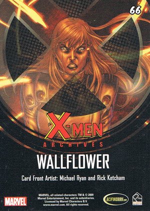 Rittenhouse Archives X-Men Archives Base Card 66 Wallflower