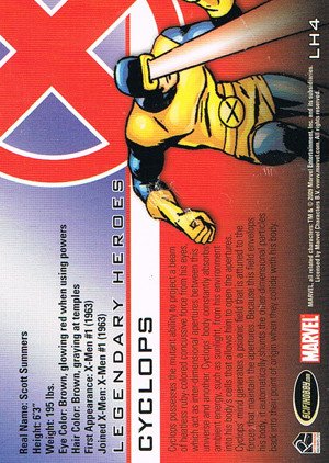 Rittenhouse Archives X-Men Archives Legendary Heroes Card LH4 Cyclops