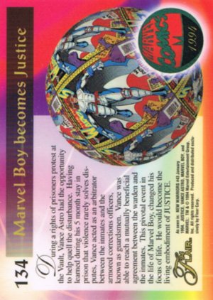 Fleer Marvel Annual Flair '94 Base Card 134 Justice