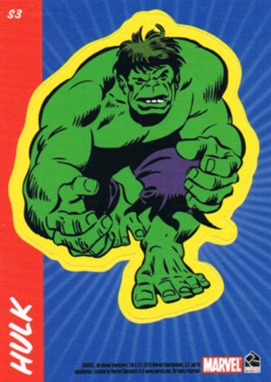 Rittenhouse Archives Marvel 70th Anniversary Sticker Card S3 Hulk