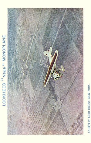 New England Confectionery Airplane Pictures Base Card 6 Lockheed Vega Monoplane