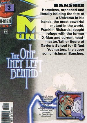 Fleer/Skybox X-Men '97 Timelines (Marvel Premium) Base Card 3 Banshee