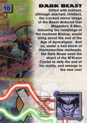 Fleer/Skybox X-Men '97 Timelines (Marvel Premium) Base Card 10 Dark Beast