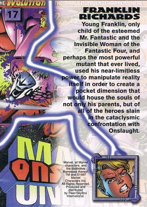 Fleer/Skybox X-Men '97 Timelines (Marvel Premium) Base Card 17 Franklin Richards