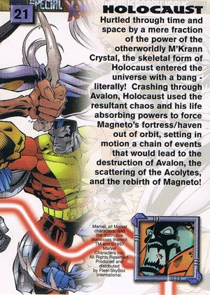 Fleer/Skybox X-Men '97 Timelines (Marvel Premium) Base Card 21 Holocaust