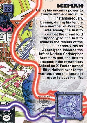 Fleer/Skybox X-Men '97 Timelines (Marvel Premium) Base Card 23 Iceman
