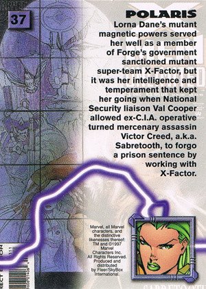 Fleer/Skybox X-Men '97 Timelines (Marvel Premium) Base Card 37 Polaris
