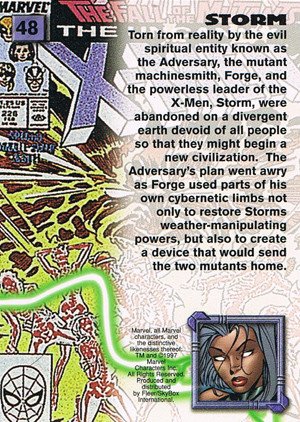Fleer/Skybox X-Men '97 Timelines (Marvel Premium) Base Card 48 Storm