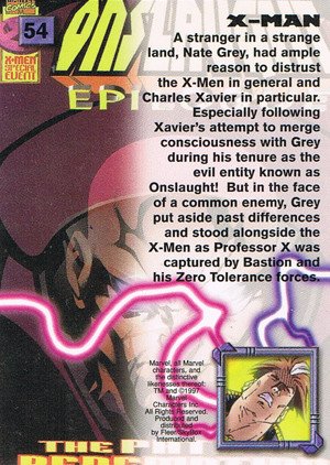 Fleer/Skybox X-Men '97 Timelines (Marvel Premium) Base Card 54 X-Man