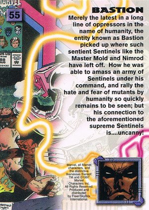 Fleer/Skybox X-Men '97 Timelines (Marvel Premium) Base Card 55 Bastion