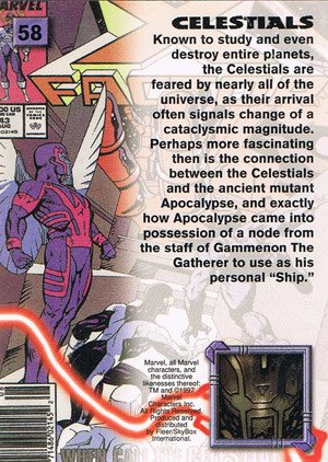 Fleer/Skybox X-Men '97 Timelines (Marvel Premium) Base Card 58 Celestials