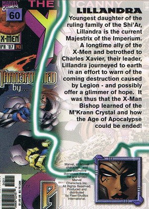 Fleer/Skybox X-Men '97 Timelines (Marvel Premium) Base Card 60 Lillandra