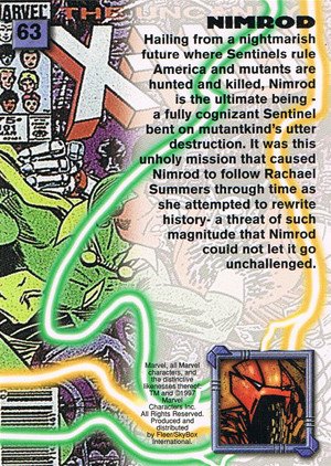 Fleer/Skybox X-Men '97 Timelines (Marvel Premium) Base Card 63 Nimrod