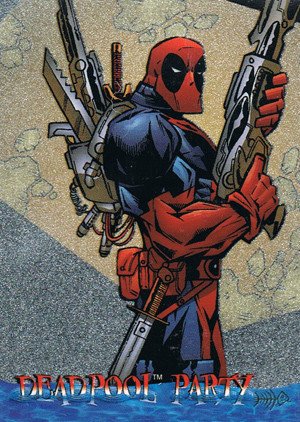 Fleer/Skybox X-Men '97 Timelines (Marvel Premium) Deadpool Party Card 1 of 9 Deadpool