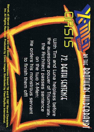 Fleer/Skybox X-Men 2099: Oasis Base Card 72 Death Sentence