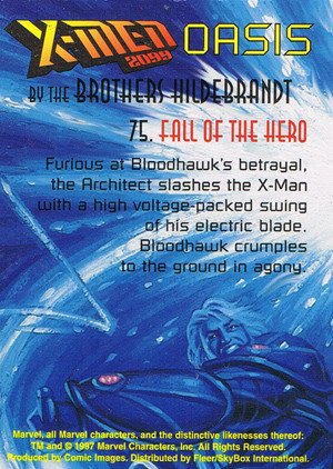 Fleer/Skybox X-Men 2099: Oasis Base Card 75 Fall of the Hero