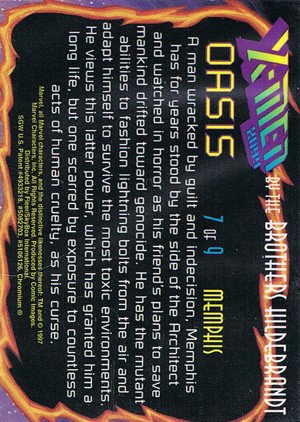 Fleer/Skybox X-Men 2099: Oasis Chromium Card 7 of 9 Memphis