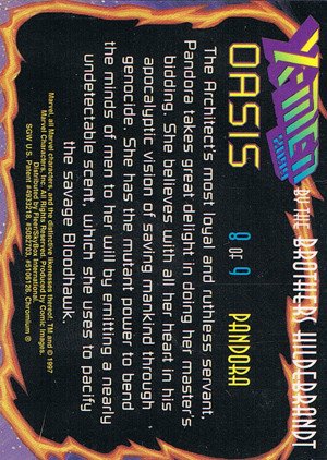 Fleer/Skybox X-Men 2099: Oasis Chromium Card 8 of 9 Pandora