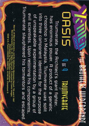 Fleer/Skybox X-Men 2099: Oasis Chromium Card 9 of 9 Triumverate