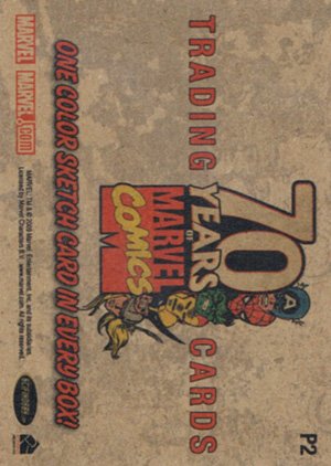 Rittenhouse Archives Marvel 70th Anniversary Promo Card P2 Non-Sport Update